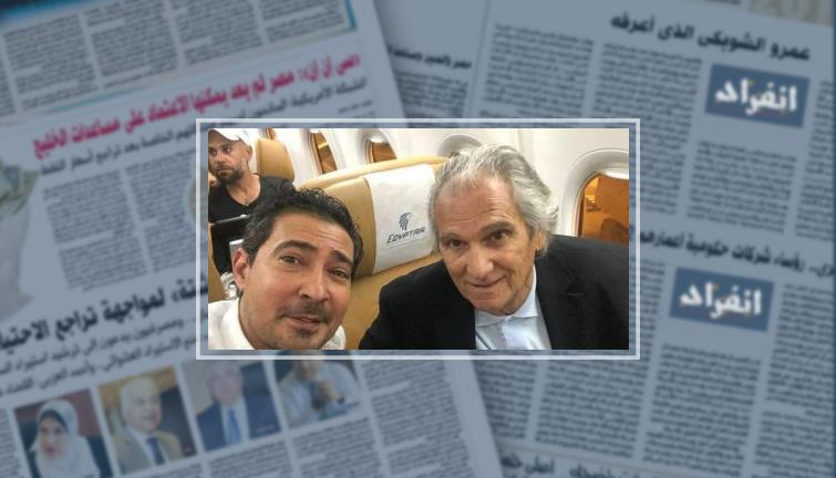 محمد بركات ينشر صورة مع مانويل جوزيه على "طائرة"(خبر)