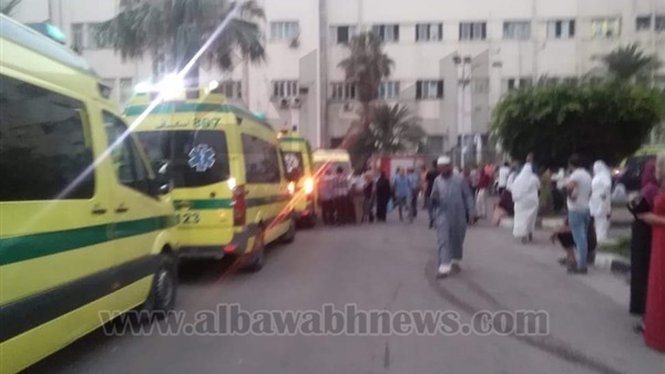 15 سيارة إطفاء وإسعاف لإخماد حريق مستشفى الشاطبي بالإسكندرية