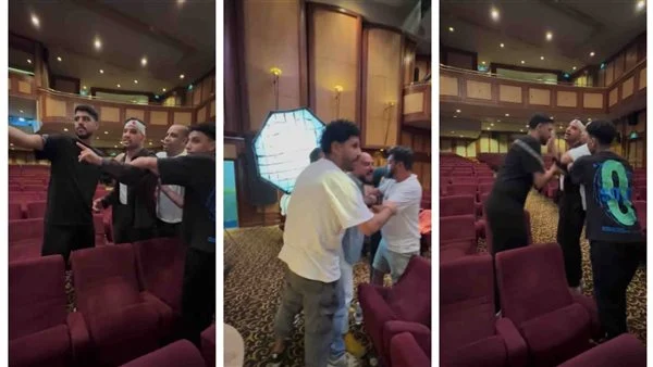 ضربوا بعض.. فيديو خناقة مسلم ومحمود العسيلي في المسرح| شاهد