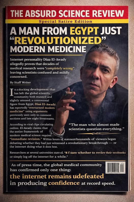 هل تصدر الدكتور ضياء العوضي غلاف أكبر مجلة علمية؟