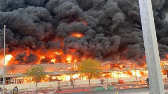 حريق سوق عجمان أم ضربة إيرانية في الأردن