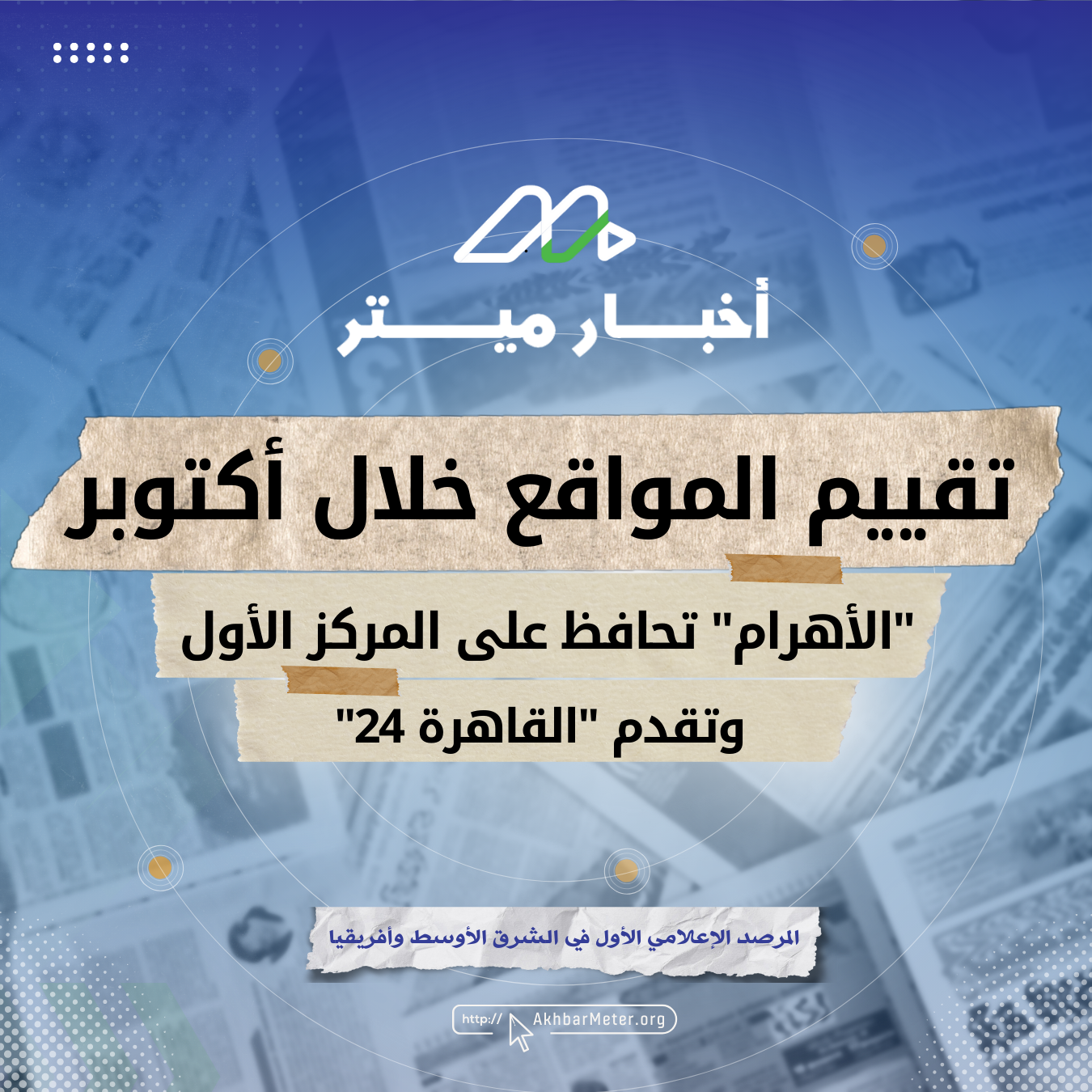 تقييم المواقع خلال أكتوبر.. "الأهرام" تحافظ على المركز الأول وتقدم "القاهرة 24" وتراجع "الشروق" و"الوطن"