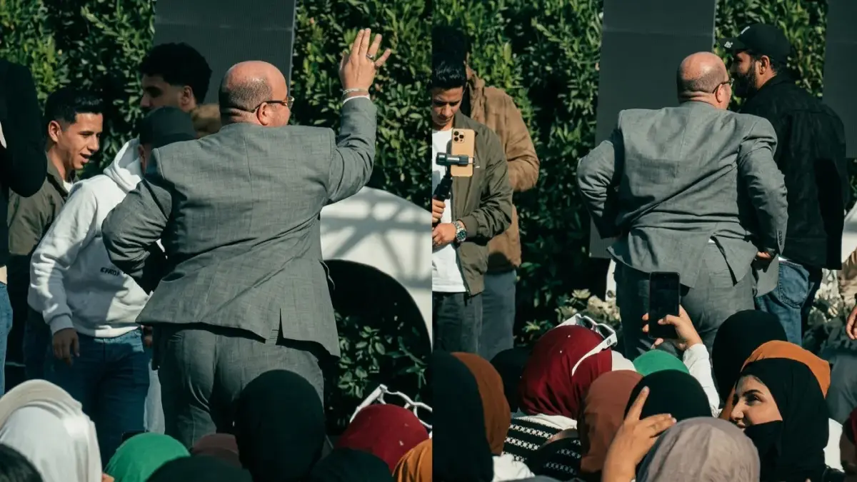 أستاذ جامعي يرقص في حفل طلابي بجامعة مصرية