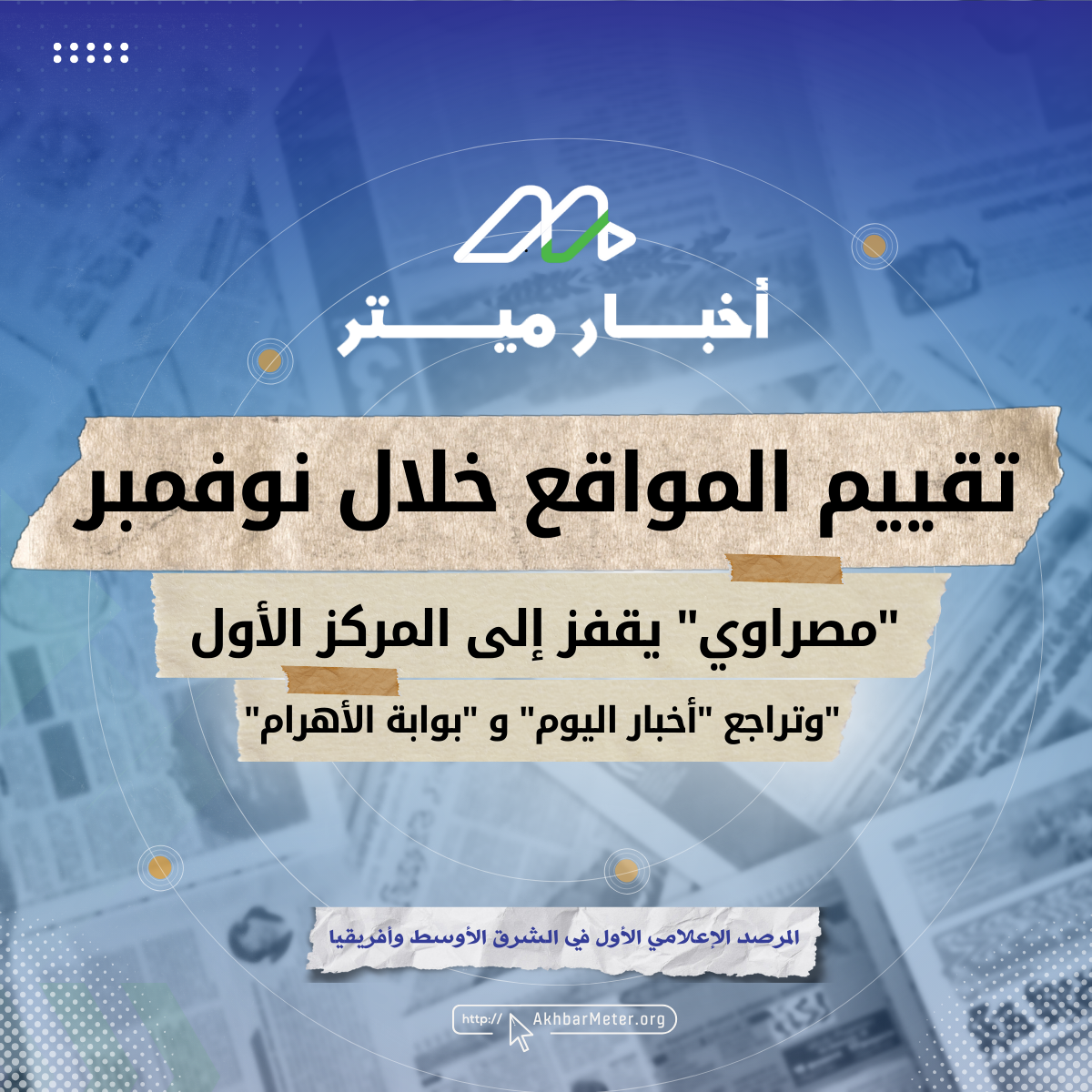 في نوفمبر.. "مصراوي" يقفز إلى المركز الأول وتراجع "أخبار اليوم" و"بوابة الأهرام"